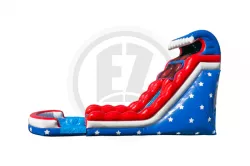 1820stars20and20stripes20water20slide20rental20tulsa20okl 3 18ft Patriotic Wave Double Lane Water Slide