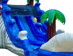 malibu20beach20inflatable20water20slide20rental20tulsa20okl 3 18ft Malibu Beach Double Lane Water Slide